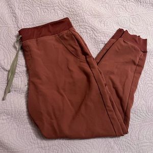 FIGS dark cherry Zamora joggers